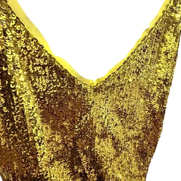 LE SUPERBE Lila Sequin Cami in Green Size XS - Picture 10 of 13